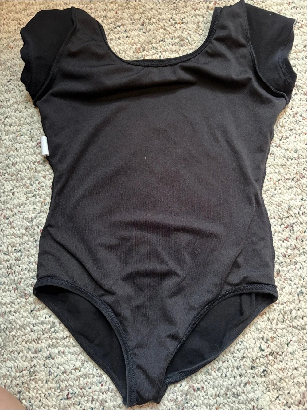 Capezio Black Short-Sleeve Dance Leotard for Kids